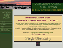 Tablet Screenshot of chesapeakehunting.com